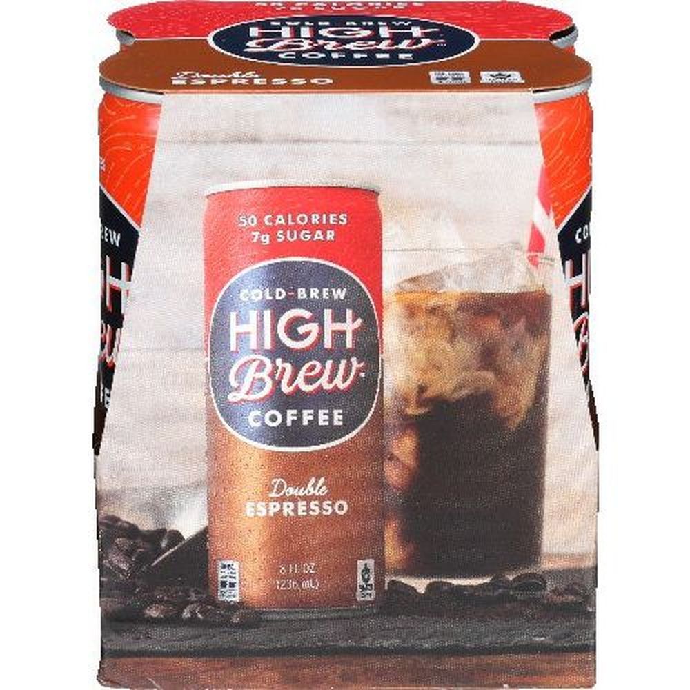 High Brew Double Espresso Cold Brew Coffee, 32 Fluid Ounce -- 6 Per Case