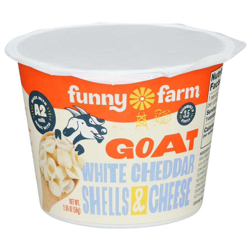 Funny Farm Goat White Cheddar Macaroni And Cheese, 2.05 Ounce -- 10 Per Case