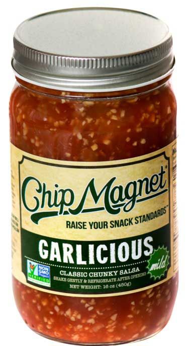 Chip Magnet Garlicious Salsa, 16 Ounce -- 6 Per Case