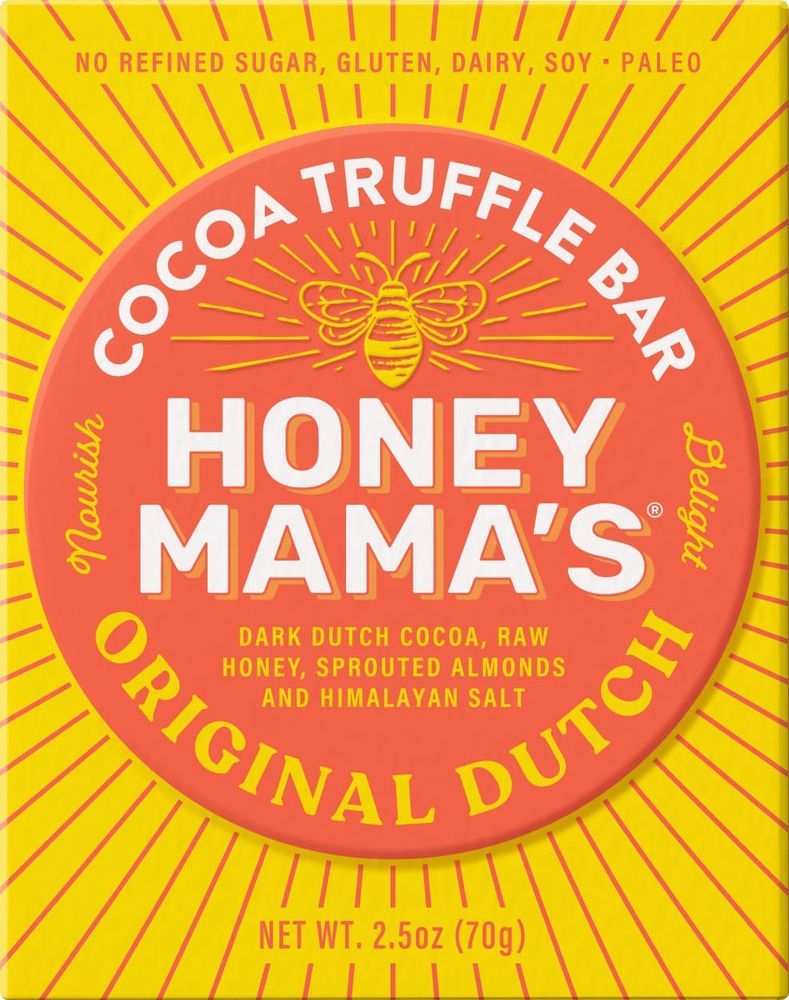 Honey Mama's Dutch Cacao Nectar Bar, 2.5 Ounce -- 12 Per Case