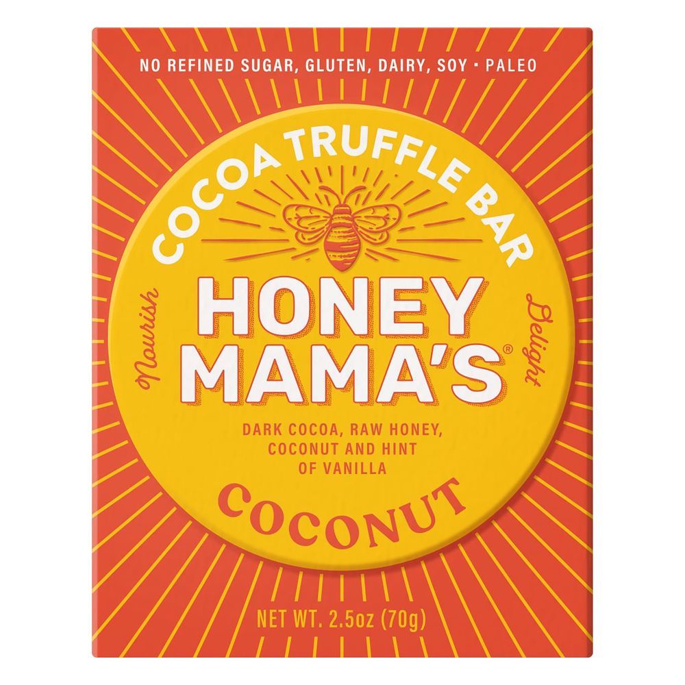 Honey Mama's Cocononut Cacao Nectar Bar, 2.5 Ounce -- 12 Per Case