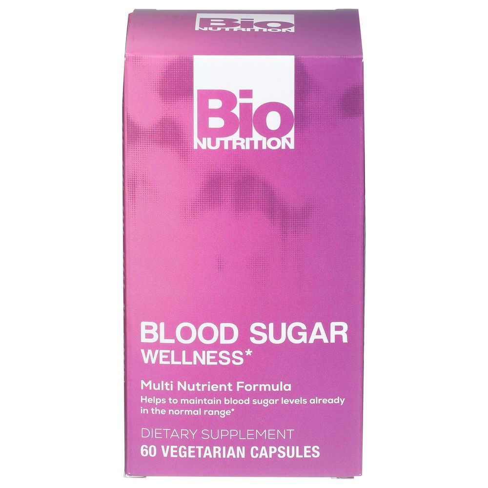 Bio Nutrition Blood Sugar Wellness Vegetarian Capsules, 60 Count