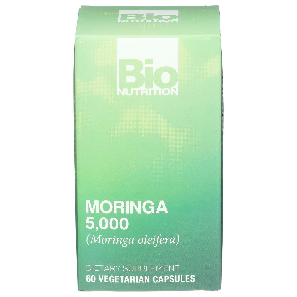 Bio Nutrition Moringa Super Food 5000 Mg Vegetarian Capsules, 60 Count