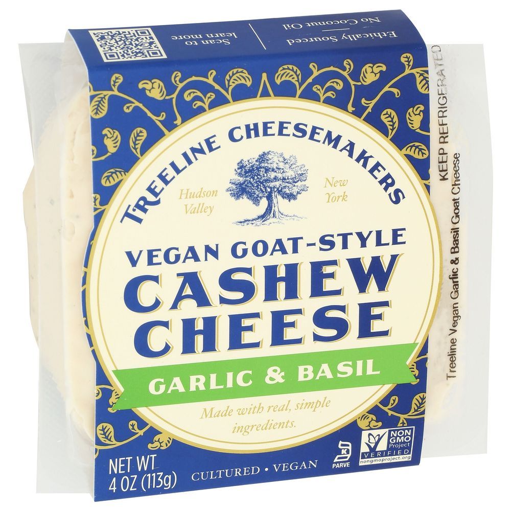 Treeline Garlic Basil Dairy Free Goat Cheese, 4 Ounce -- 6 Per Case