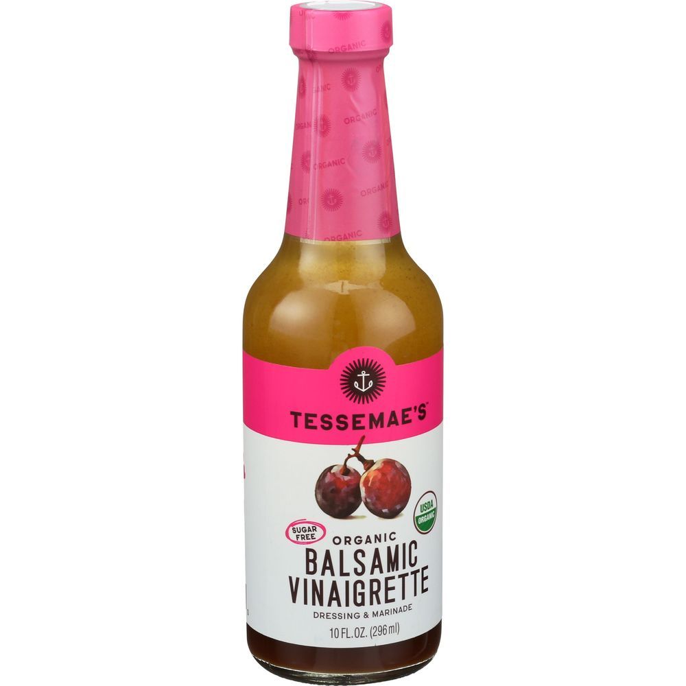 Tessemae's Organic Balsamic Vinaigrette Dressing And Marinade, 10 Fluid Ounce -- 6 Per Case