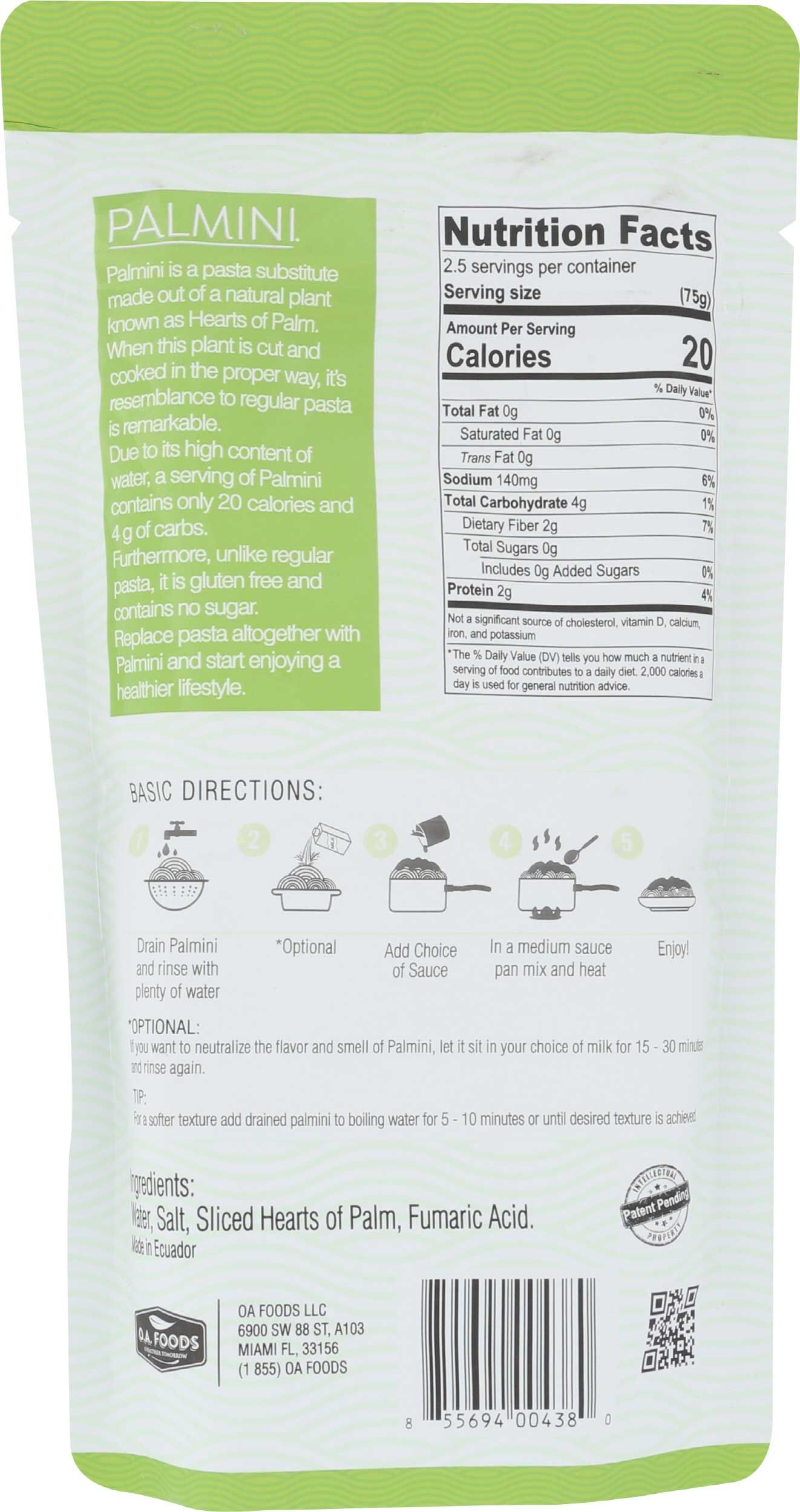 Palmini Hearts Of Palm Linguine Pasta, 12 Ounce -- 6 Per Case