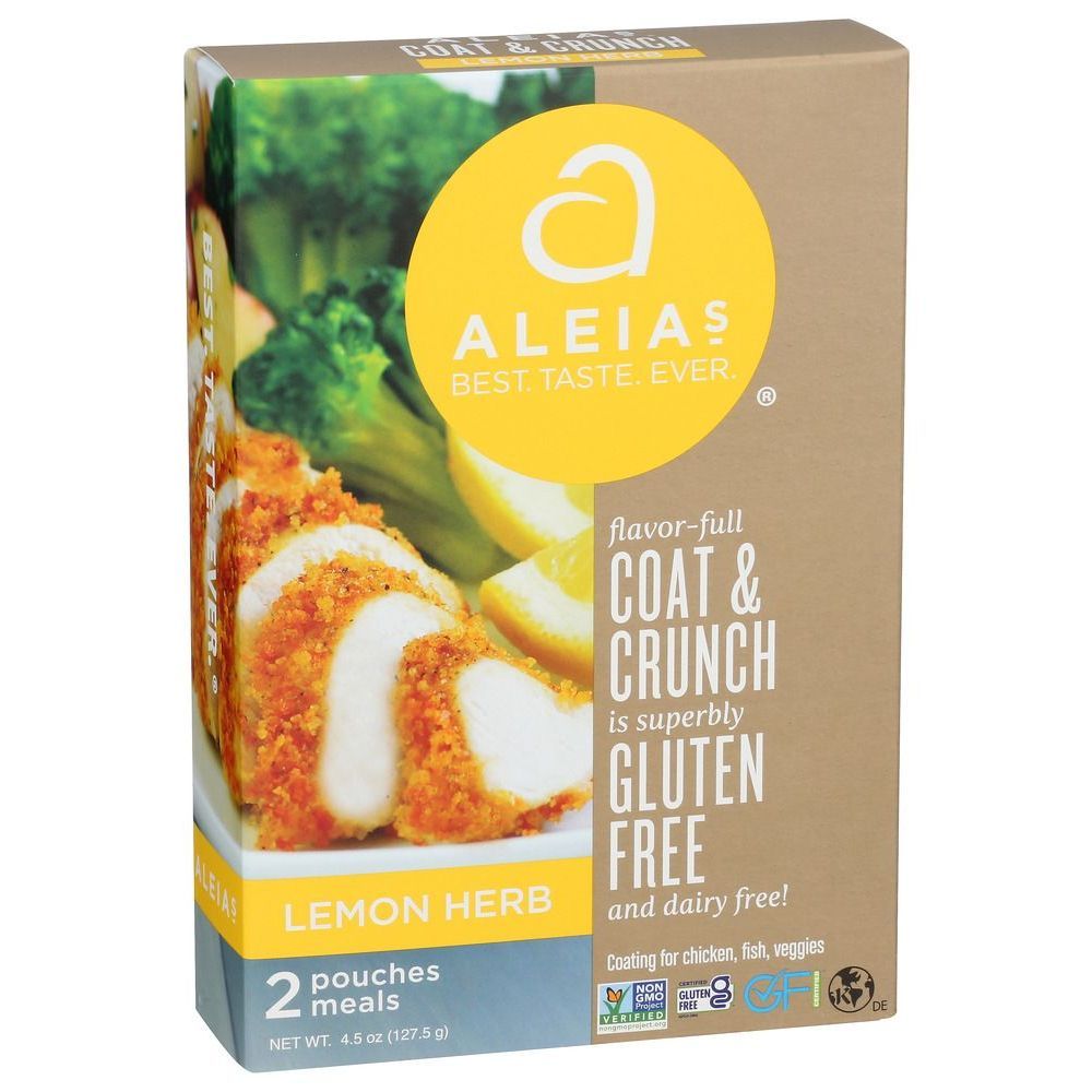 Aleia's Coat N Crunch Lemon Herb, 4.5 Ounce -- 8 Per Case