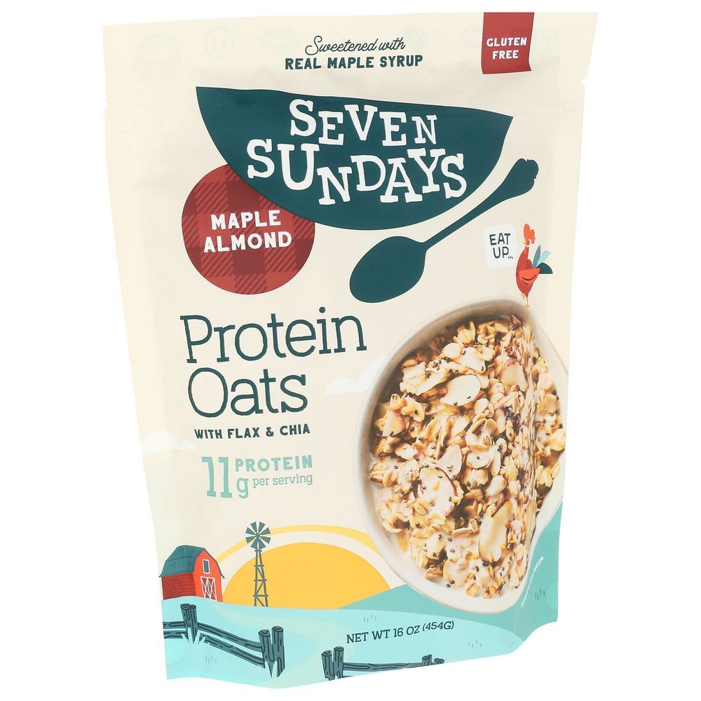Seven Sundays Maple Almond Protein Oats, 16 Ounce -- 6 Per Case