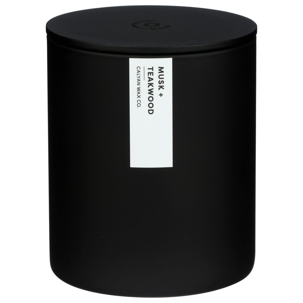 Calyan Wax Teakwood Matte Black Tumbler Soy Candle, 10.2 Ounce -- 6 Per Case