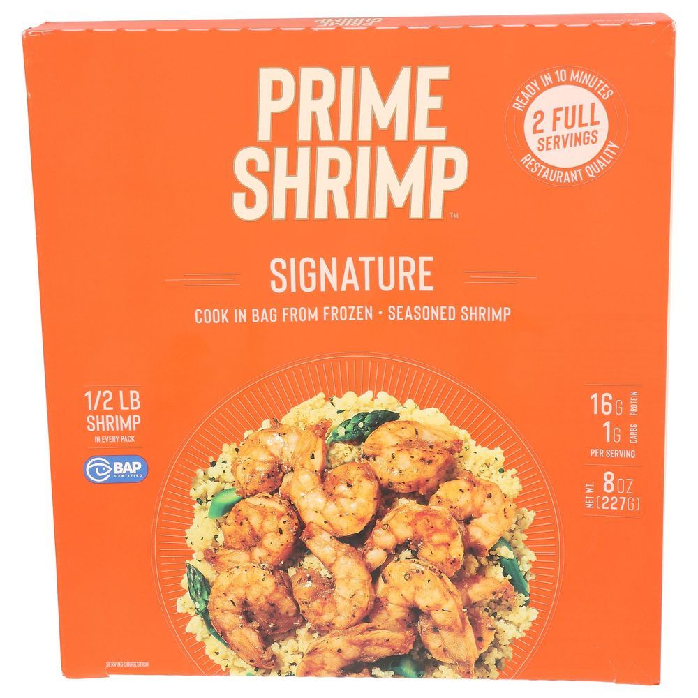 Prime Shrimp Signature Cajun Seasoned Shrimp, 8 Ounce -- 12 Per Case