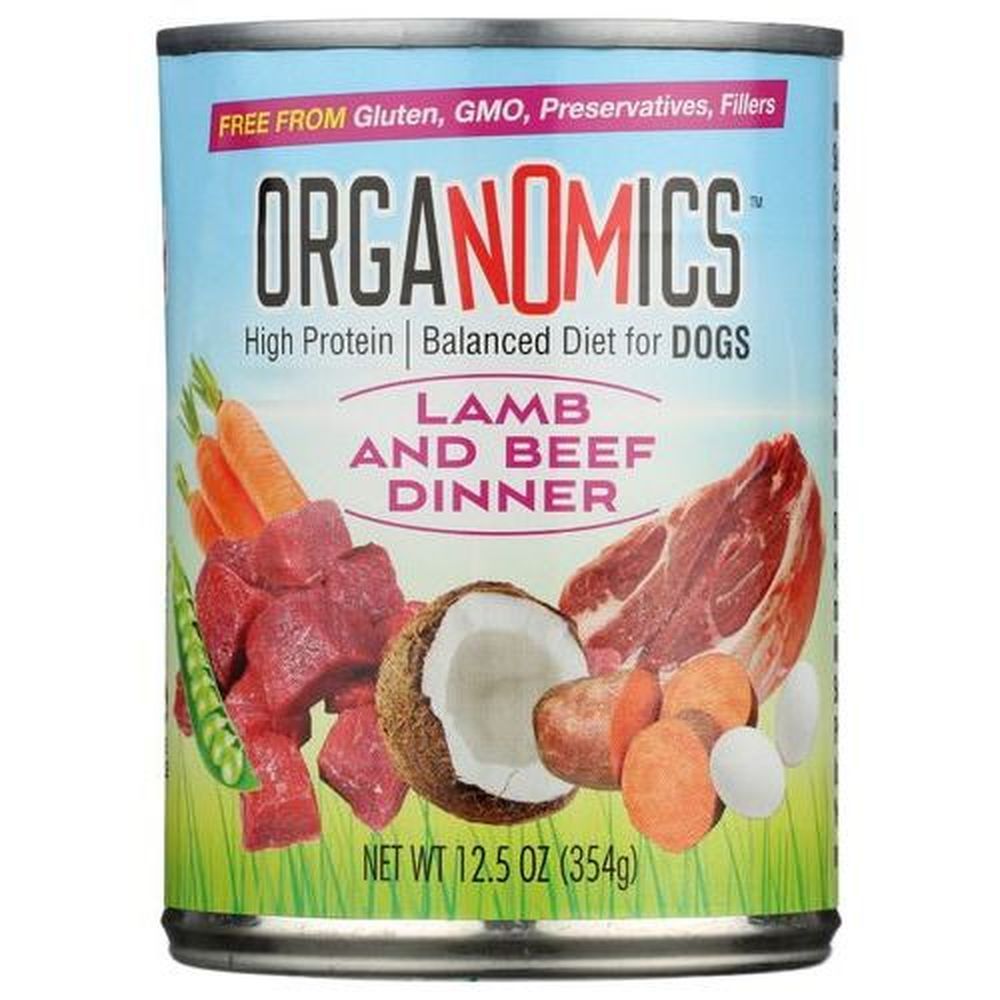 Organomics Lamb And Beef Dinner For Dogs, 12.5 Ounce -- 12 Per Case