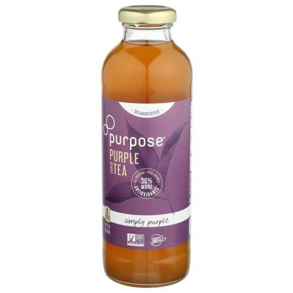 Purpose Unsweetened Simply Purple Tea, 16 Fluid Ounce -- 12 Per Case