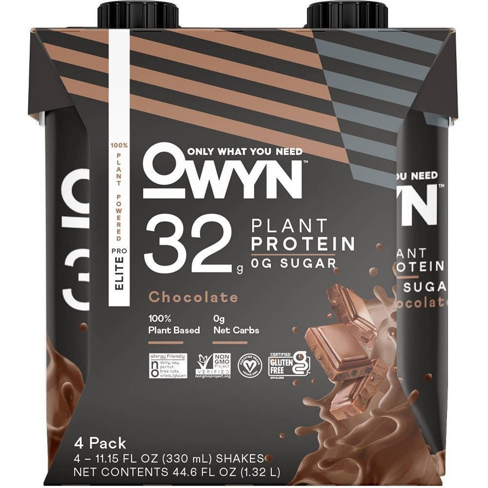 Only What You Need Elite Chocolate Plant Based Protein Drink, 11.15 Ounce -- 12 Per Case