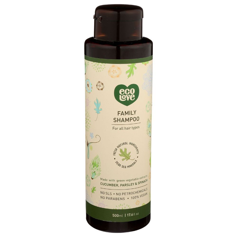 Ecolove Green Vegetables Family Shampoo For All Hair Types, 17.6 Ounce