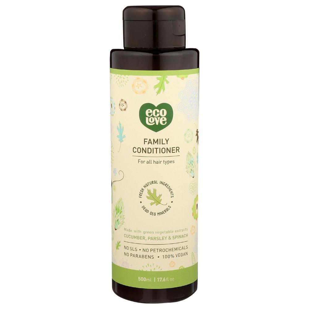 Ecolove Green Vegetables Family Conditioner For All Hair Types, 17.6 Ounce