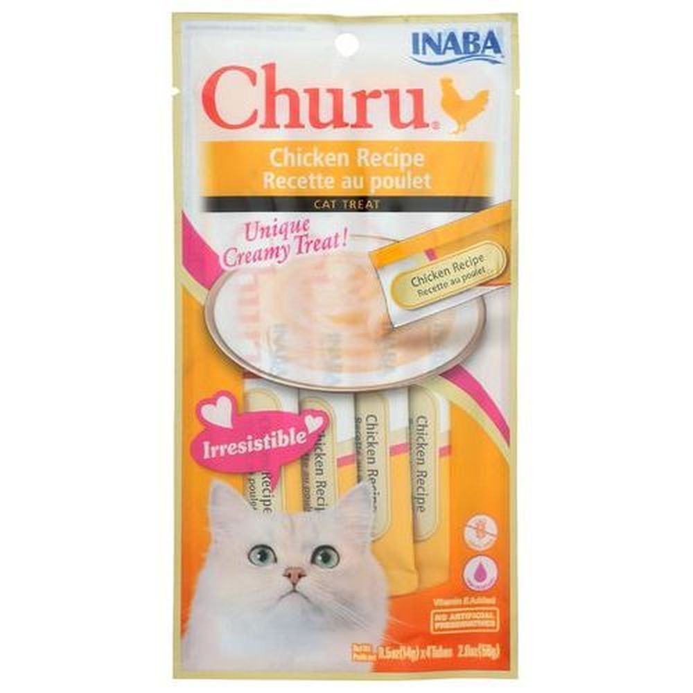 Inaba Churu Chicken Recipe Cat Treats, 2 Ounce -- 8 Per Case