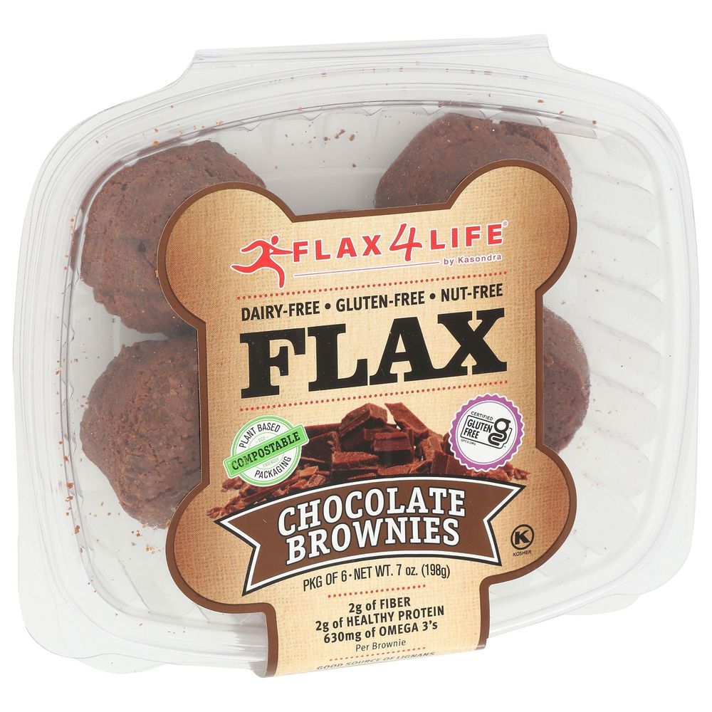 Flax4life Chocolate Brownies, 7 Ounce -- 8 Per Case