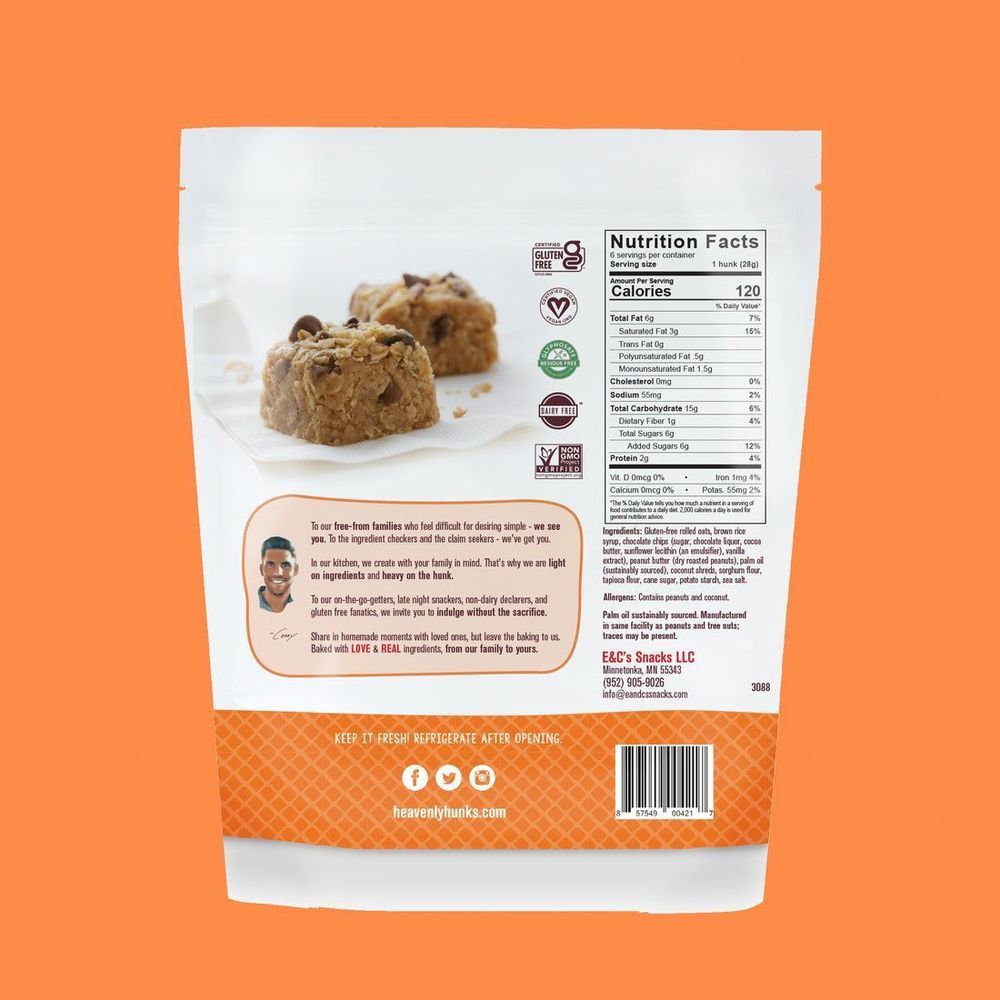 Heavenly Hunks Peanut Butter Chocolate Cookie, 6 Ounce -- 6 Per Case