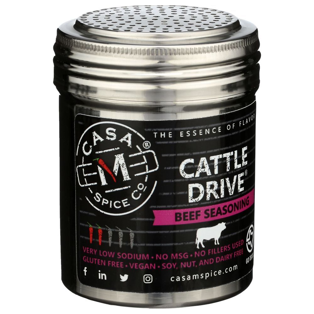 Casa M Spice Co Shaker Stainless Beef Seasoning, 5 Ounce -- 6 Per Case