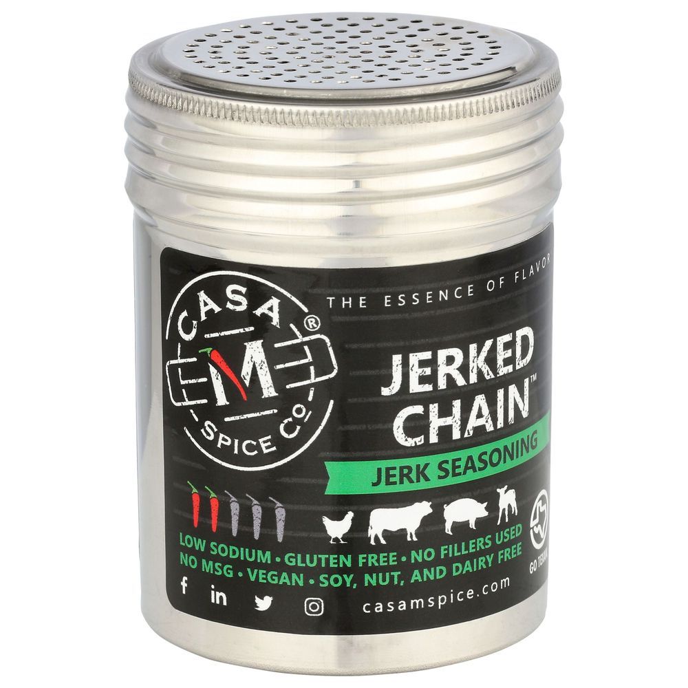 Casa M Spice Co Jerked Chain Jerk Seasoning, 5.25 Ounce Shaker -- 6 Per Case