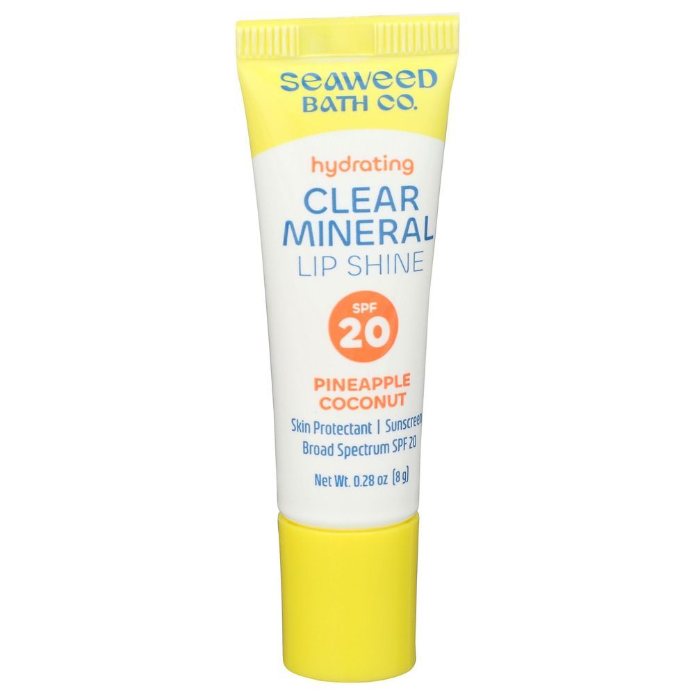 Seaweed Bath Co. Bath Co Spf 20 Clear Mineral Lip Shine, 0.28 Ounce -- 6 Per Case
