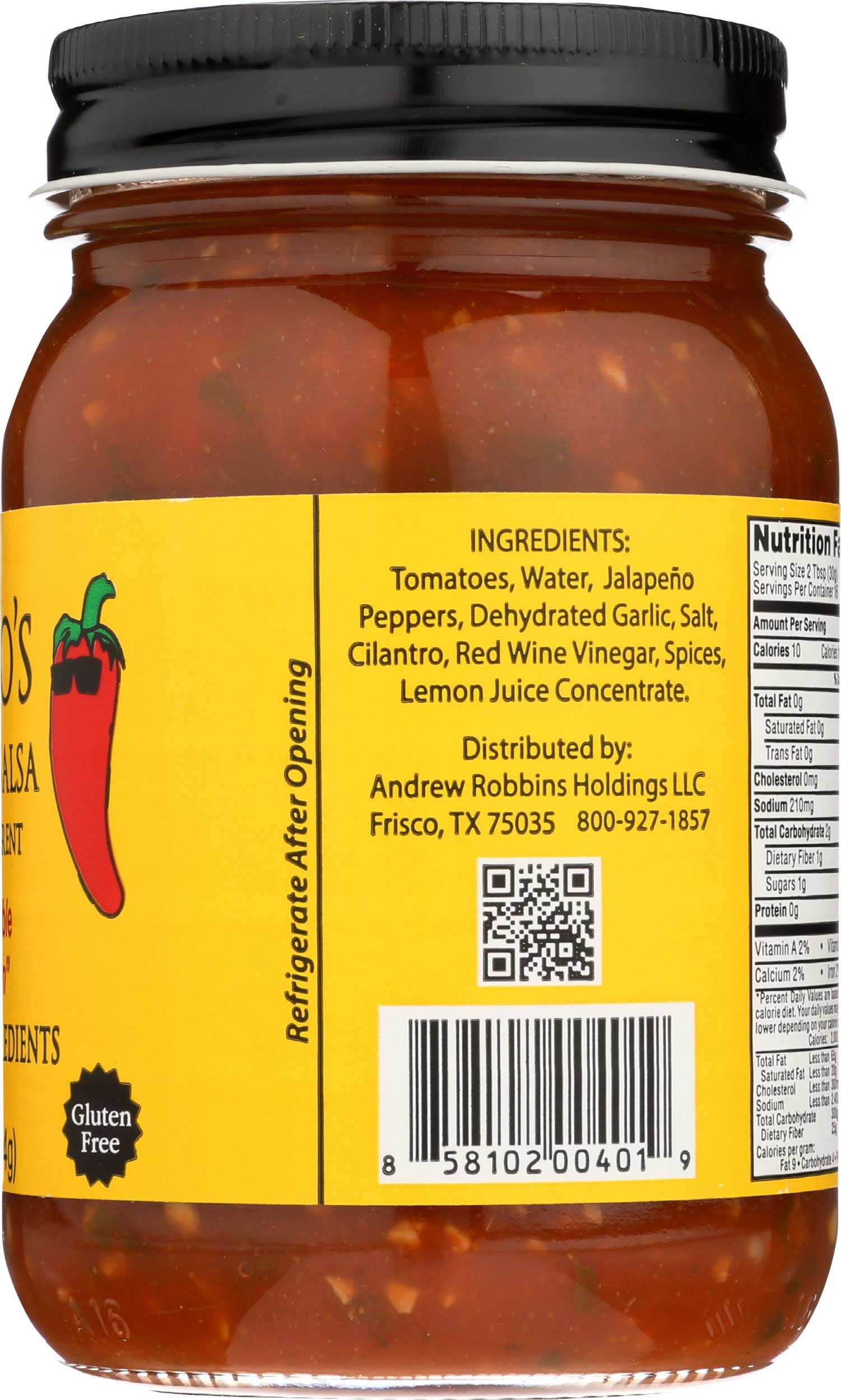 Mateo's Gourmet Medium Salsa, 16 Ounce -- 6 Per Case