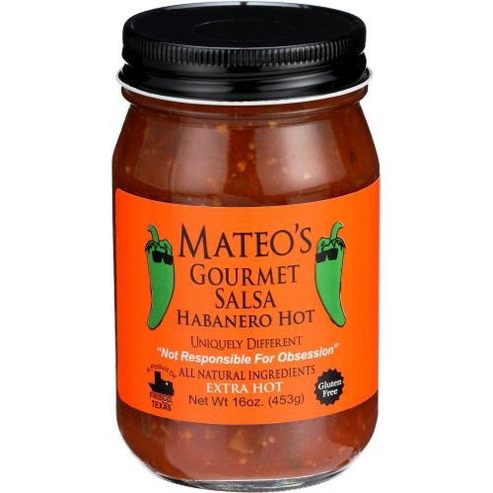 Mateo's Gourmet Habanero Hot Salsa, 16 Ounce -- 6 Per Case