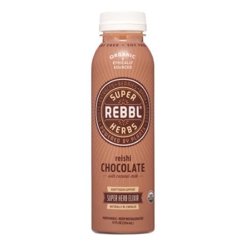 Rebbl Organic Reishi Chocolate Super Herb Elixir, 12 Fluid Ounce -- 12 Per Case