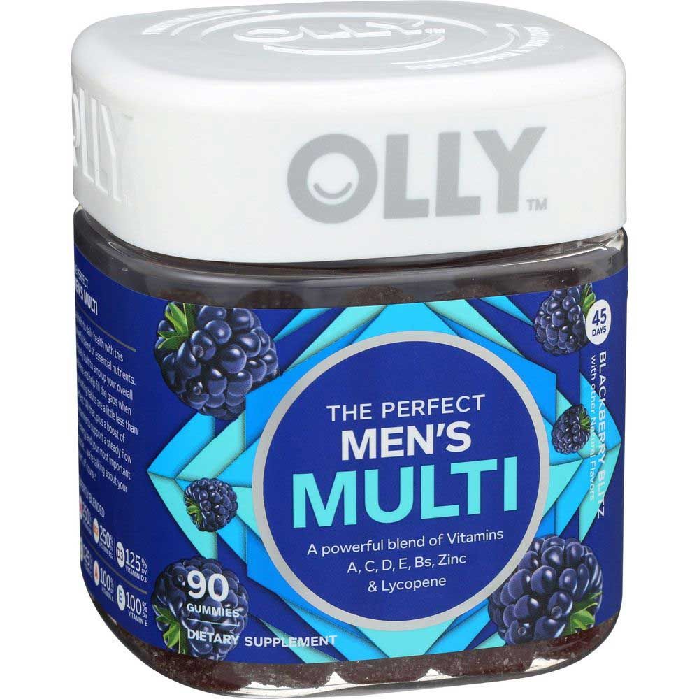 Olly The Perfect Mens Blackberry Blitz Multi Vitamin Gummies, 90 Count