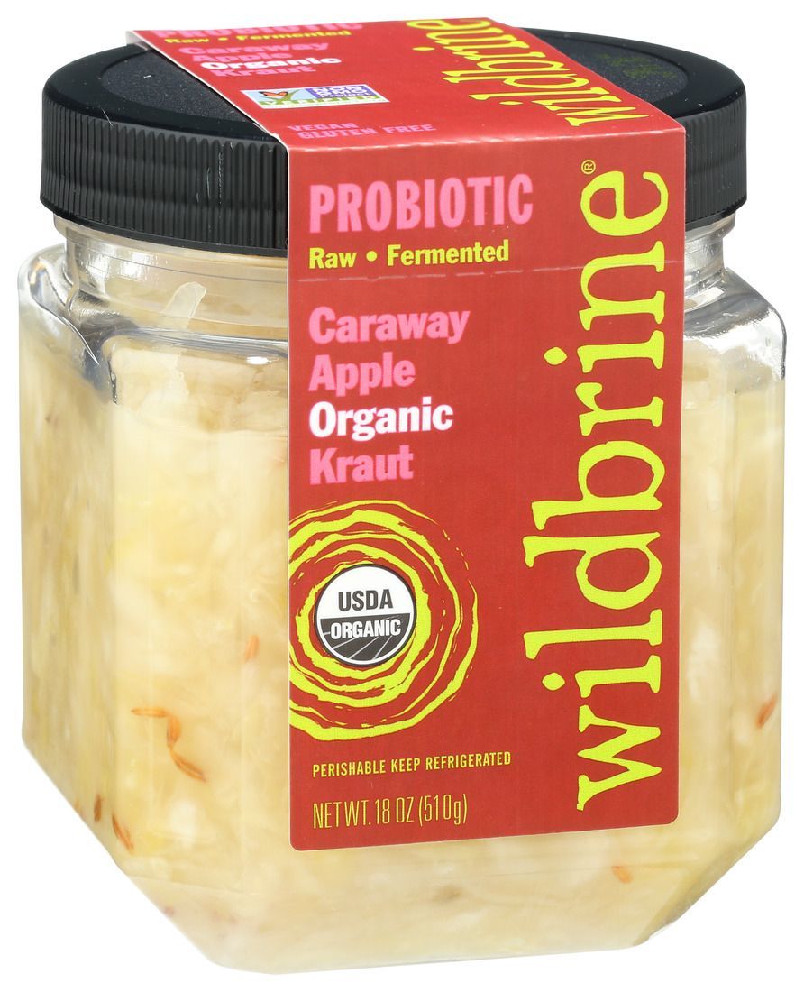 Wildbrine Organic Caraway Apple Sauerkraut, 18 Ounce -- 6 Per Case