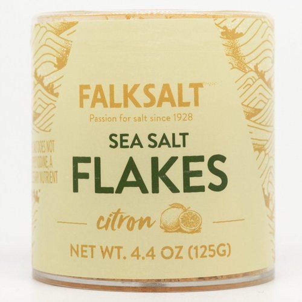 Falksalt Citron Sea Salt Flakes, 2.47 Ounce -- 8 Per Case