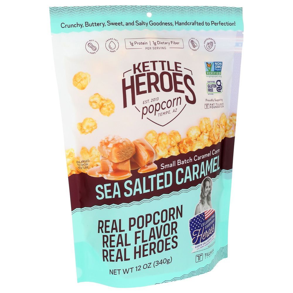 Kettle Heroes Sea Salted Caramel Corn Popcorn, 12 Ounce -- 6 Per Case