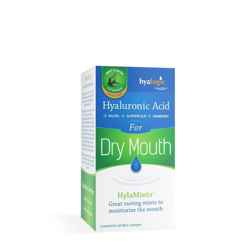 Hyalogic Hylamints Dry Mouth Lozenges, 60 Count