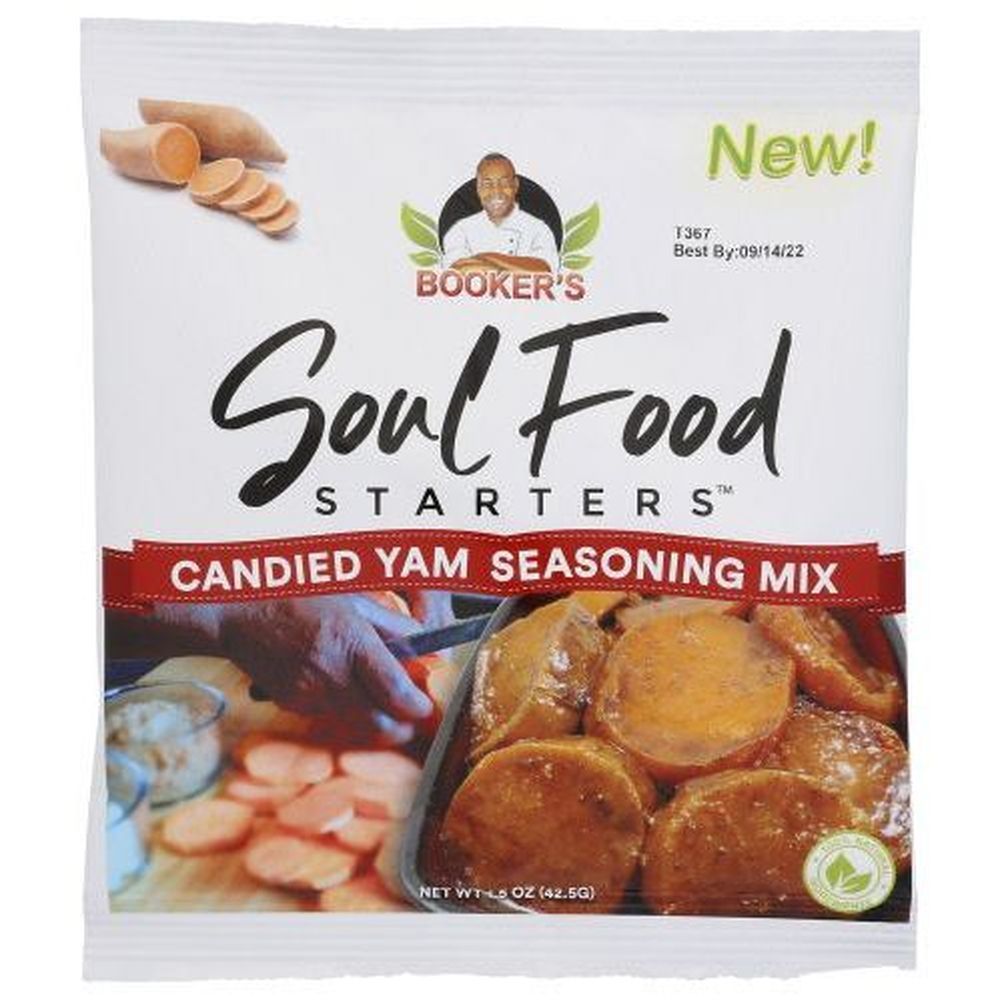 Bookers Soul Food Starters Candid Yams Seasoning Mix, 1.5 Ounce -- 24 Per Case