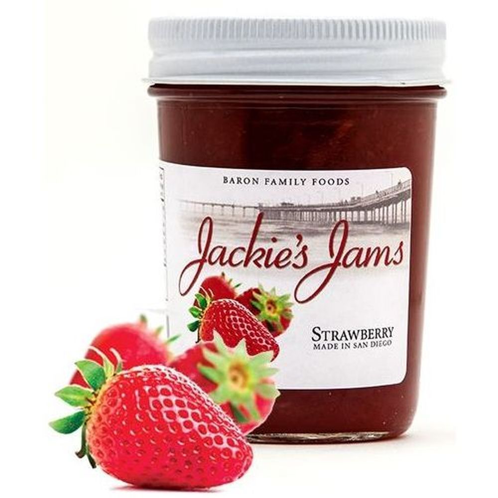 Jackies Jams Strawberry Jam, 8 Ounce -- 12 Per Case