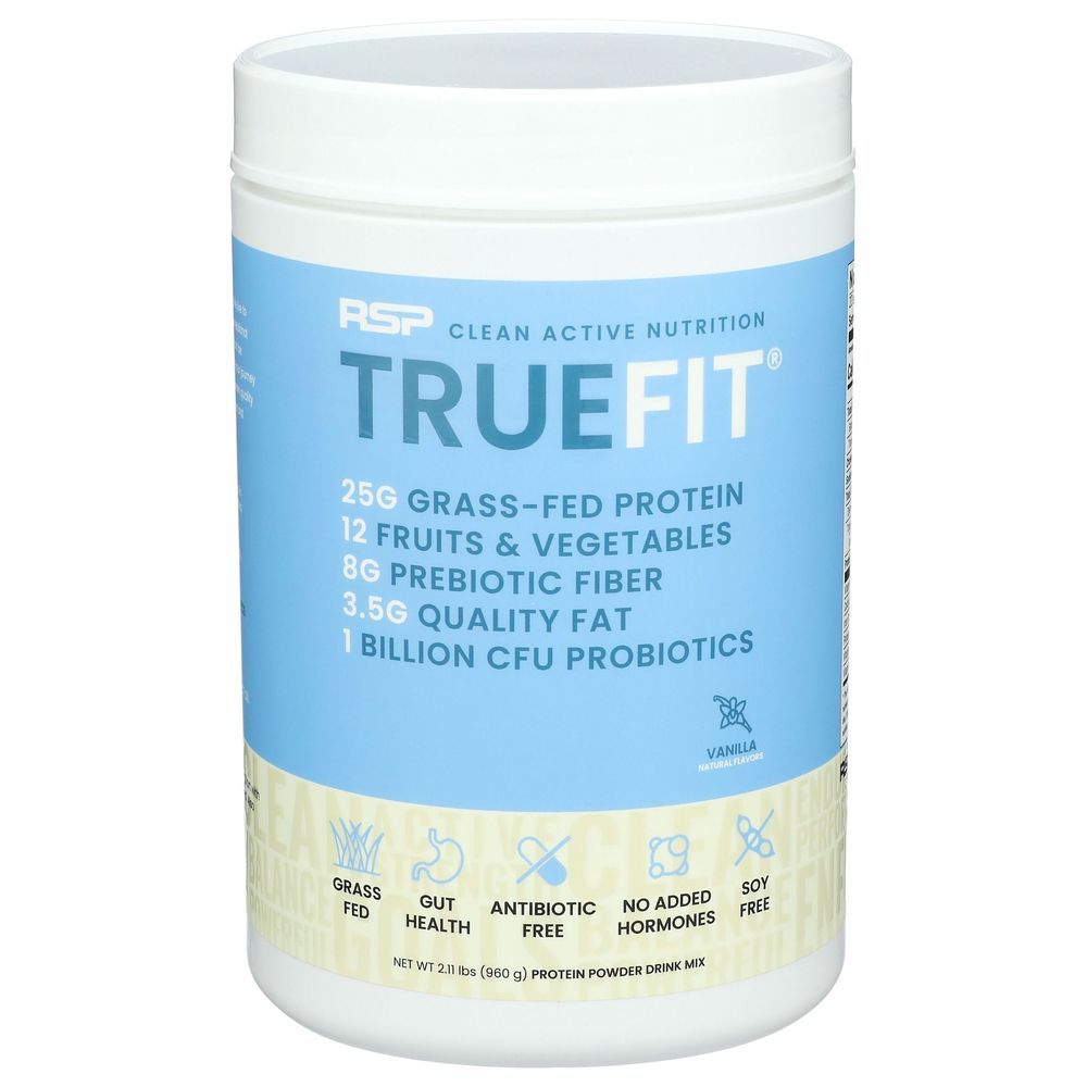 Truefit Grass Fed Vanilla Protein Powder, 2.11 Pound