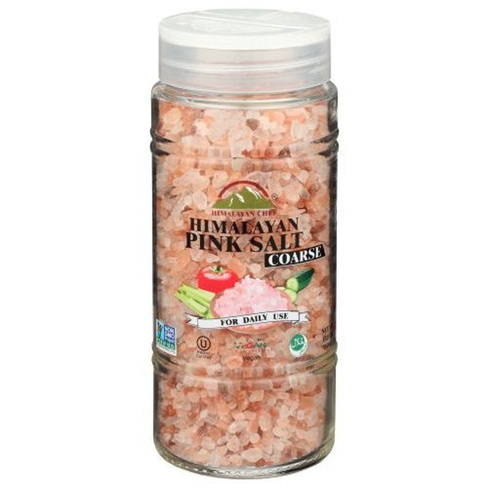 Himalayan Chef Coarse Himalayan Pink Salt- Glass Shaker, 17.5 Ounce -- 6 Per Case