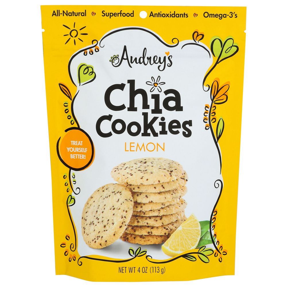 Audreys Lemon Chia Cookie, 4 Ounce -- 6 Per Case