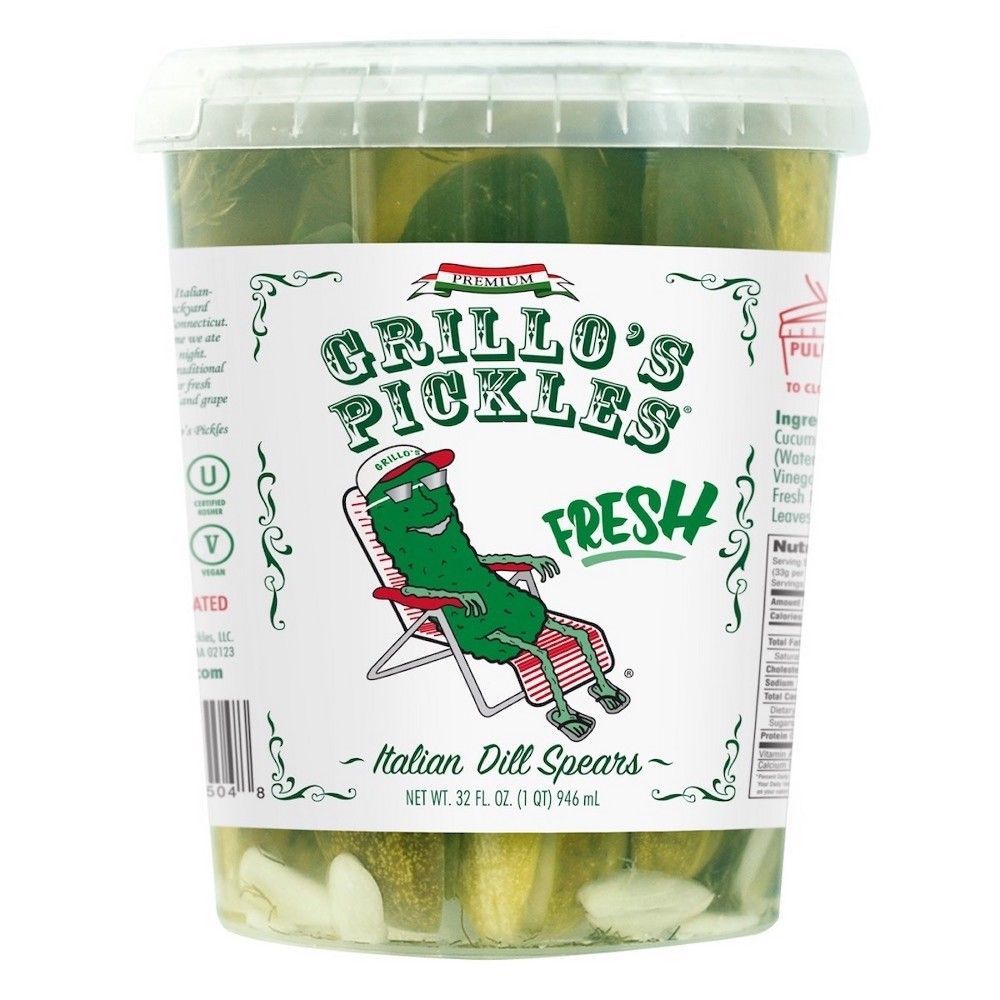 Grillo's Pickles Italian Dill Spears, 32 Fluid Ounce -- 6 Per Case