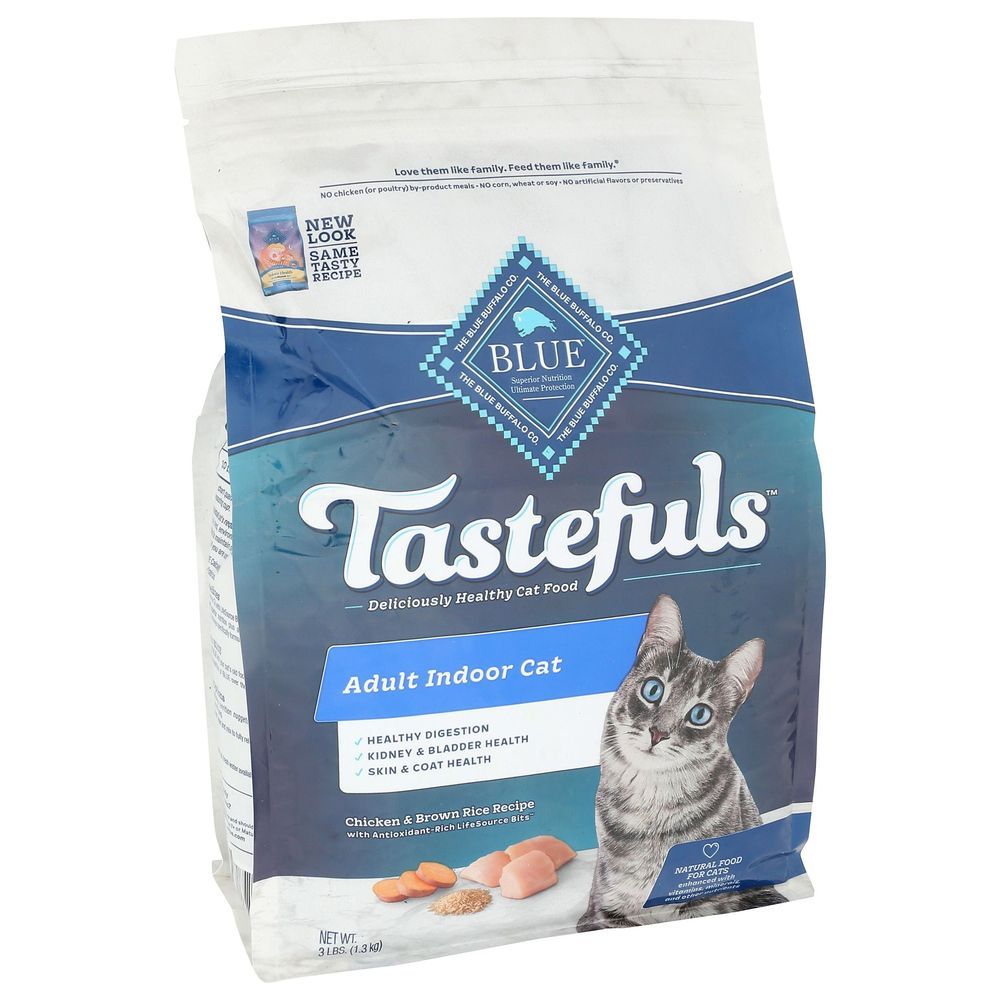 Blue Buffalo Tastefuls Chicken And Brown Rice Recipe Adult Dry Cat Food, 3 Pound -- 5 Per Case