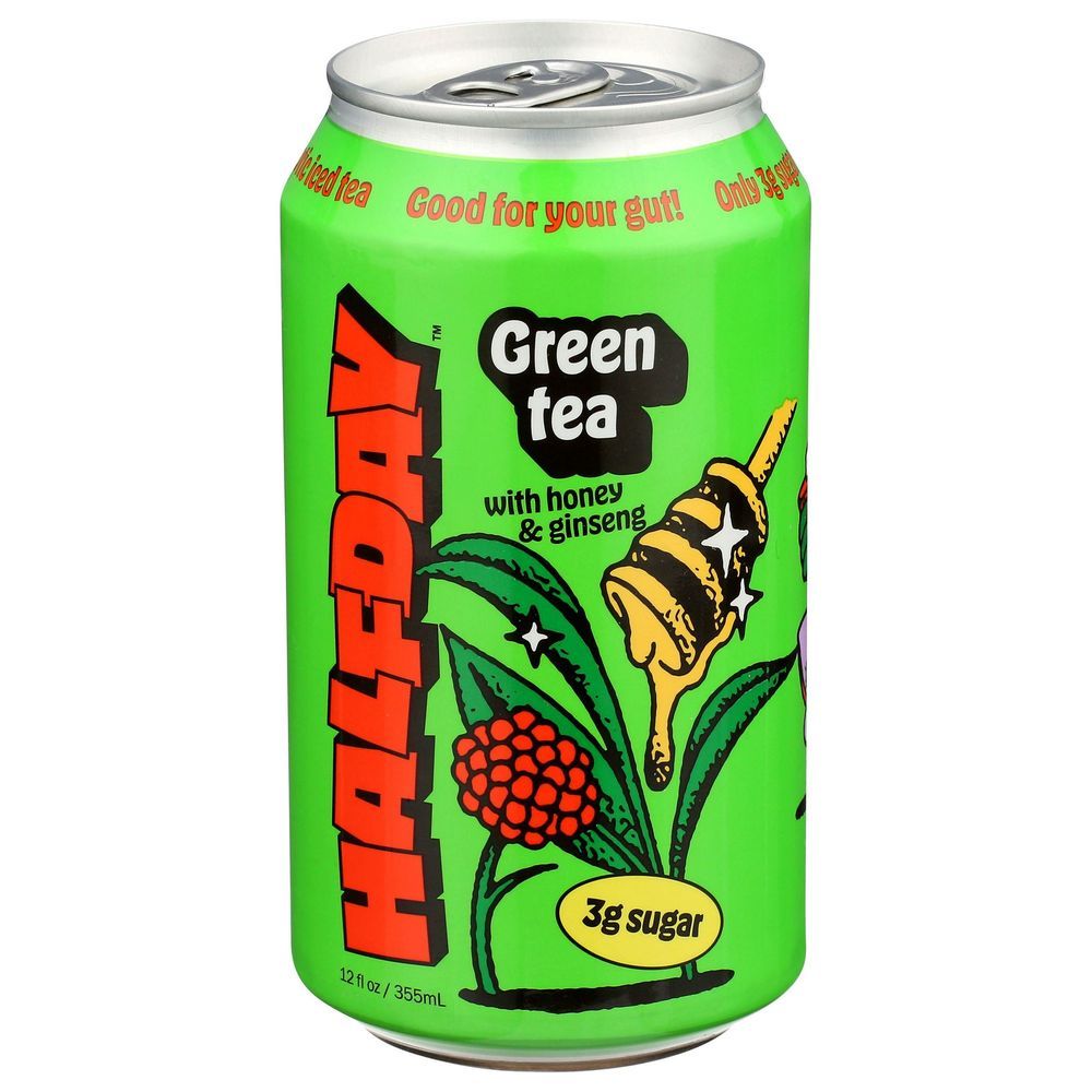 Halfday Green Tea With Honey And Ginseng, 12 Fluid Ounce -- 12 Per Case