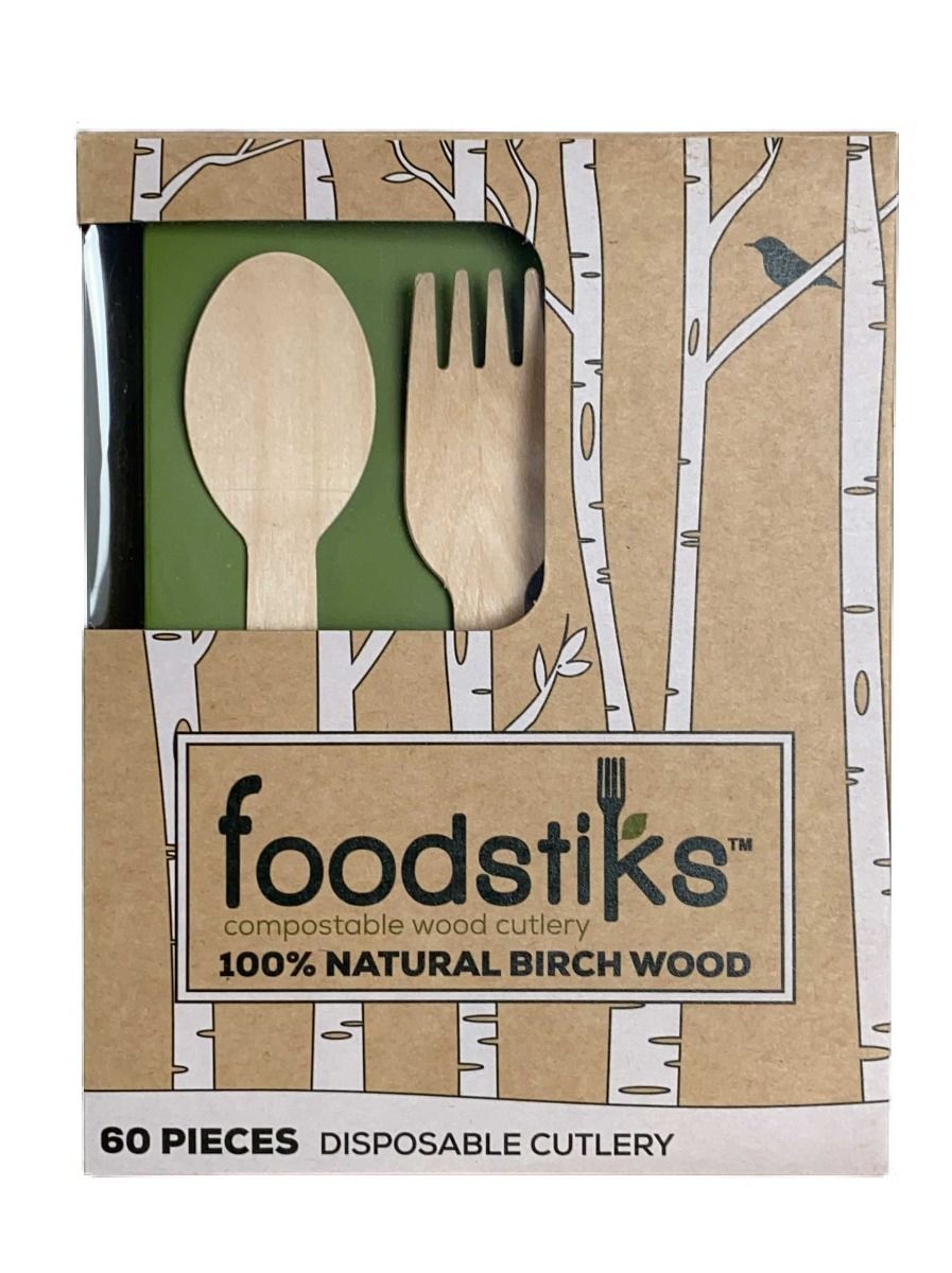 Foodstiks Fork Spoon And Knife Kit, 60 Pieces Per Box -- 20 Per Case