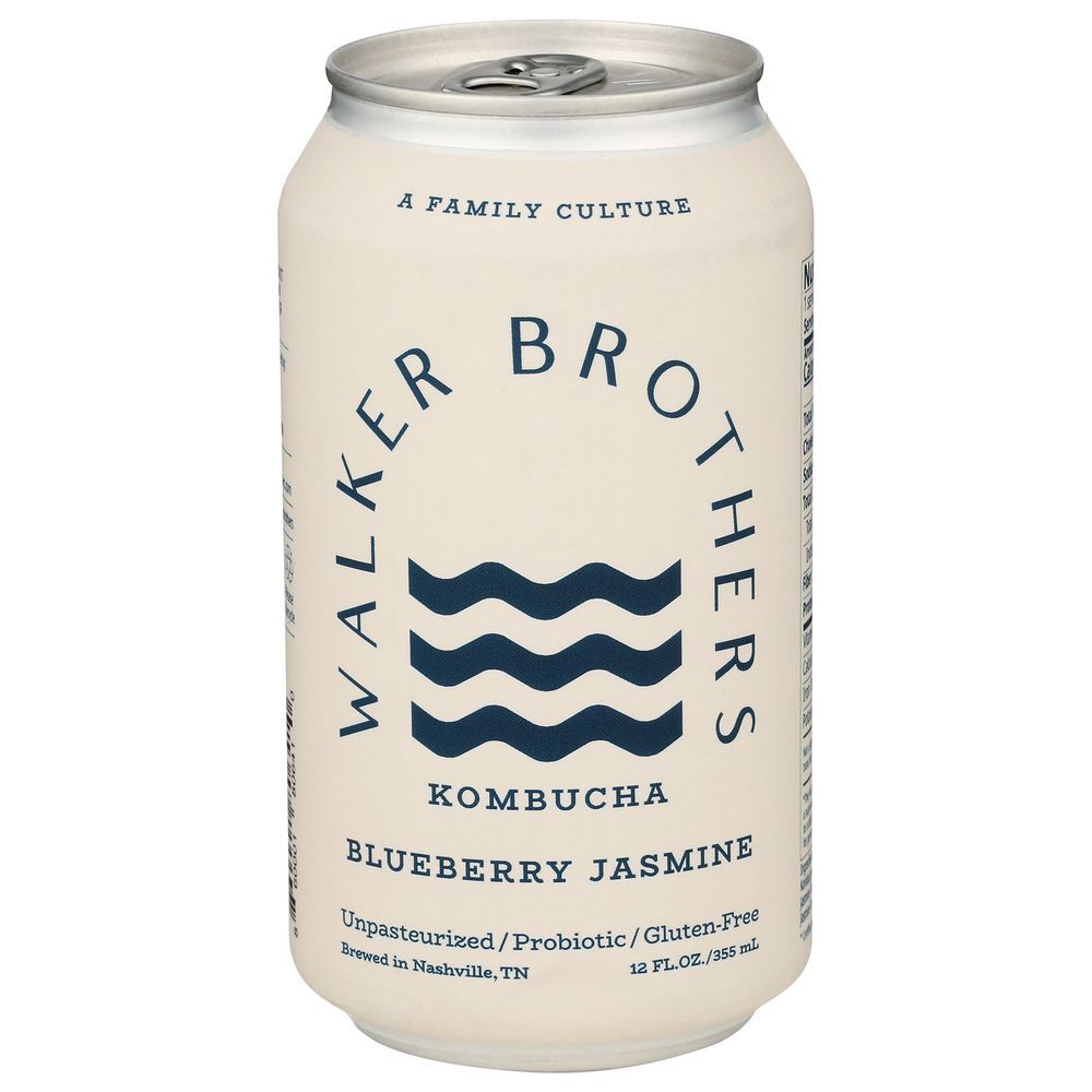 Walker Brothers Blueberry Jasmine Kombucha, 12 Fluid Ounce -- 12 Per Case