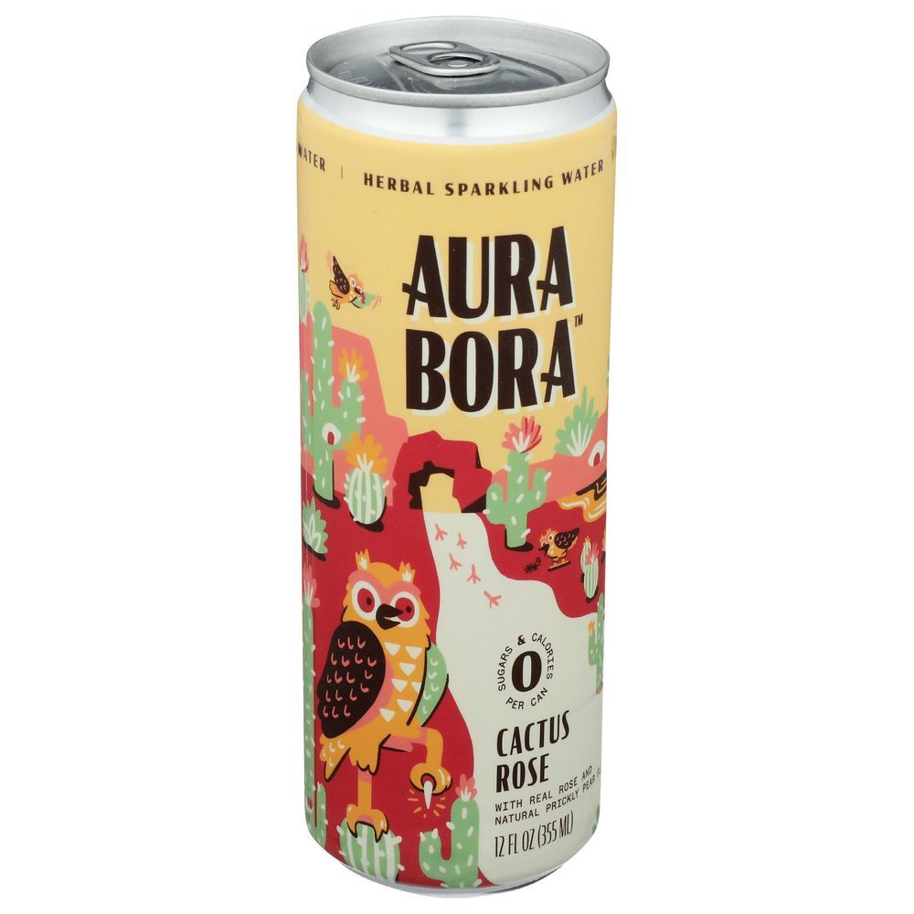 Aura Bora Cactus Rose Sparkling Water, 12 Fluid Ounce -- 12 Per Case