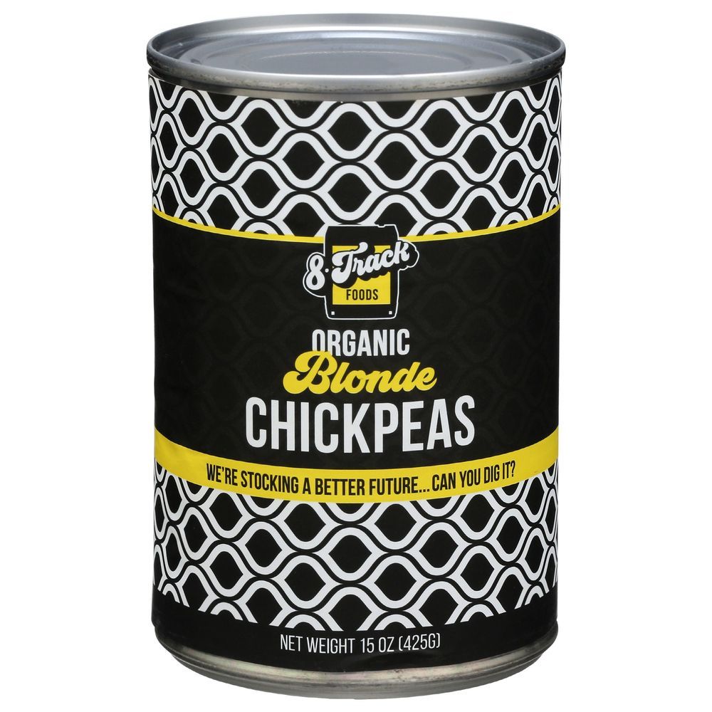 8 Track Foods Organic Blonde Chickpeas, 15 Ounce -- 12 Per Case