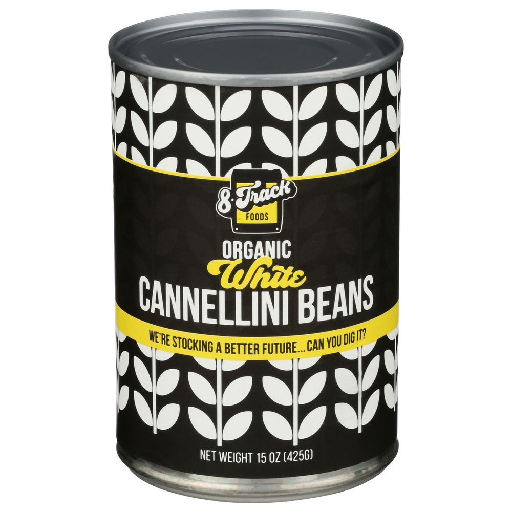 8 Track Foods Organic White Cannellini Beans, 15 Ounce -- 12 Per Case