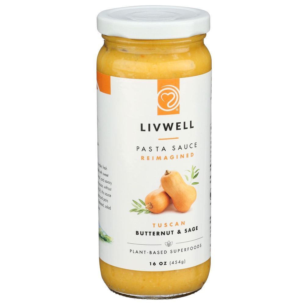Livwell Foods Tuscan Butternut And Sage Pasta Sauce, 16 Ounce -- 6 Per Case