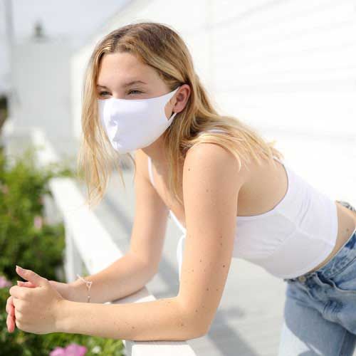 Safe + Face Large White Face Protective Mask, 7 X 6.5 Inch