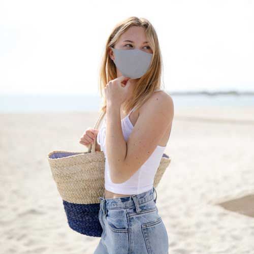 Safe + Face Small Gray Face Protective Mask, 5.5 X 5.5 Inch