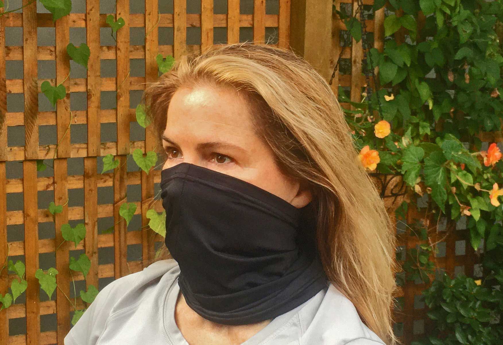 Safe + Face Small Black Neck Face Safe Gaiter, 7.5 X 7.5 X 11 Inch